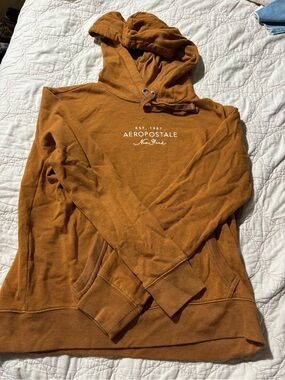Aeropostale Women's Hooded Pullover Sweater - Burnt Orange